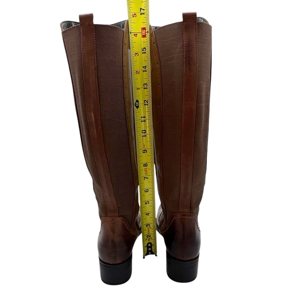 Blondo Women's Brown Leather Riding Boots Knee high Side Zip Heeled Size 7 - Picture 11 of 16
